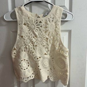 Mango Crochet Tank Top